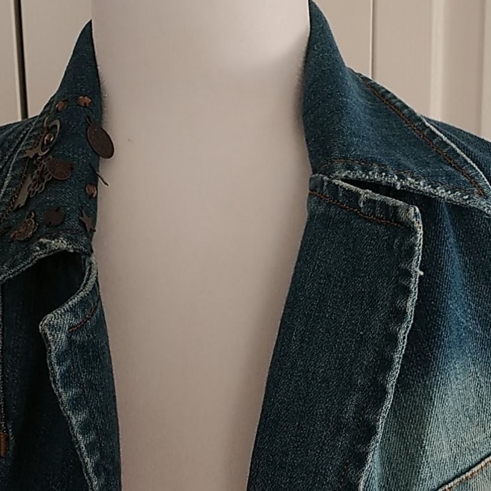 ADL by Adilisk distressed Jean With Embellishments Sz S - Picture 13 of 14